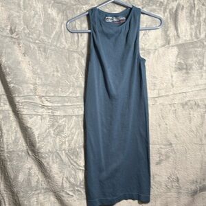 Nasty gal dress‎ ribbed racer bodycon mini dress blue